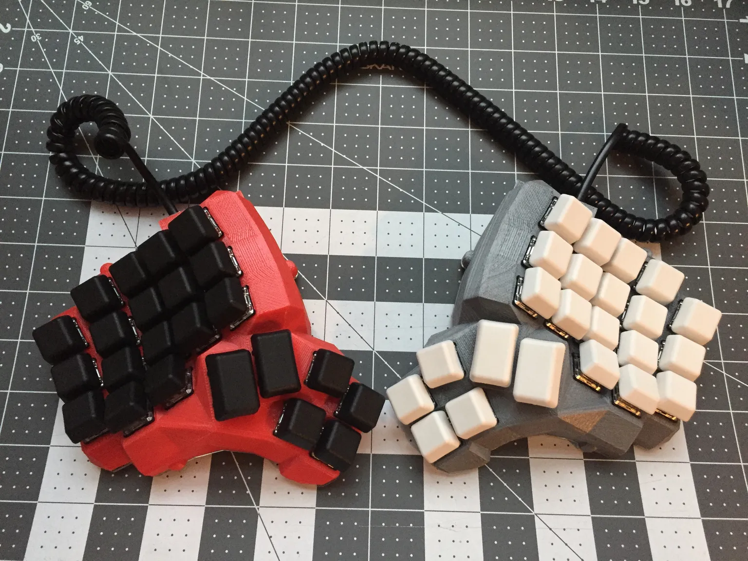 picture of an intimidating, curved and tilted keyboard